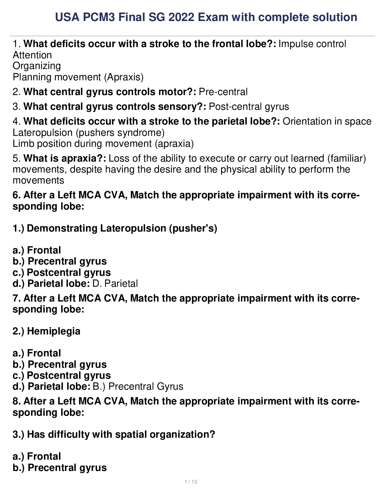 Preview image of USA PCM3 Final SG 2022 Exam with complete solution document